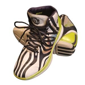 Adidas x Messi D Rose Zebra Print Basketball Shoes Men's Size 7